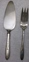 Stunning Antique Cake Pie Server & Meat Fork Plate