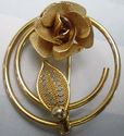 Stunning  Vintage Flower Brooch Signed Sarah Coven