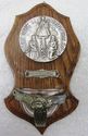 Antique Holy Water Font Silver Souvenir Plaque of 