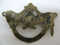 Rare Old Ornate Antique Brass Drawer Pull Escutche