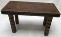 Antique Foot Milking Stool Farm Bench Turned  Wood