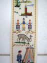 WoW Vintage Needlepoint Bell Pull Tapestry Embroid