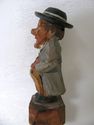 Vintage ANRI Hand Carved Wood Business Man Figure 