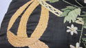 Vintage Embroidered Pillow Cushion 1940s With Stra