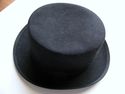 True Vintage Black Wool Costume Top Hat TopHat For