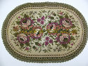 Gorgeous Vintage Italian Gold Brocade Doily Rug Ta