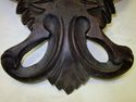 Vintage Wood Carved Relief 2 Headed Eagles Sculptu