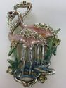 Cute Vintage Jewelry Figural Flamingo Bird Pin Bro