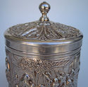 Stunning Ornate Dutch Silver Art Lidded Tea Caddy 