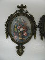 Set 2 Antique Brass Frames Itali made for Miniatur