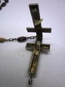 Antique Rosary w Holy Land Relic Olive Seed Beads 