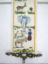 WoW Vintage Needlepoint Bell Pull Tapestry Embroid