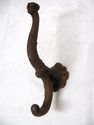 Antique Primitive Heavy cast iron Coat Hanger doub