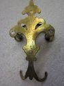 Fantastic Lg Antique Brass Hat Coat Hanger Ornate 