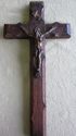 Antique Crucifix  Cross Black Forrest Wood Corpus 