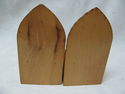 Lovely Pair of Vintage Wooden Bookends with Old Du