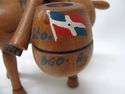 Vintage Toy Carved Turned Wood Man ride on Easel o