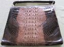 Large Real Vintage  Alligator Crocodile Skin Leath