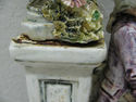 Lovely Antique Majolica Pottery Figural Statue Fig