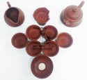 10 Piece Purple Clay Tea Pot and Set - Beautiful -