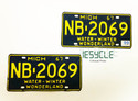 Pair of Michigan 1967 License Plate Plates Tags  V