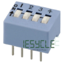 NEW (Package of 2) 206-4 Through Hole DIP Switch [