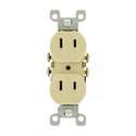 Leviton 15 Amp "2 Wire" Duplex Outlet, Ivory