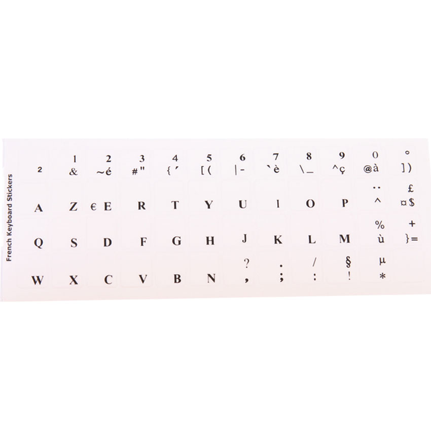 French Qwerty Transparent Keyboard Sticker Laptop Desktop Red Black White Ebay