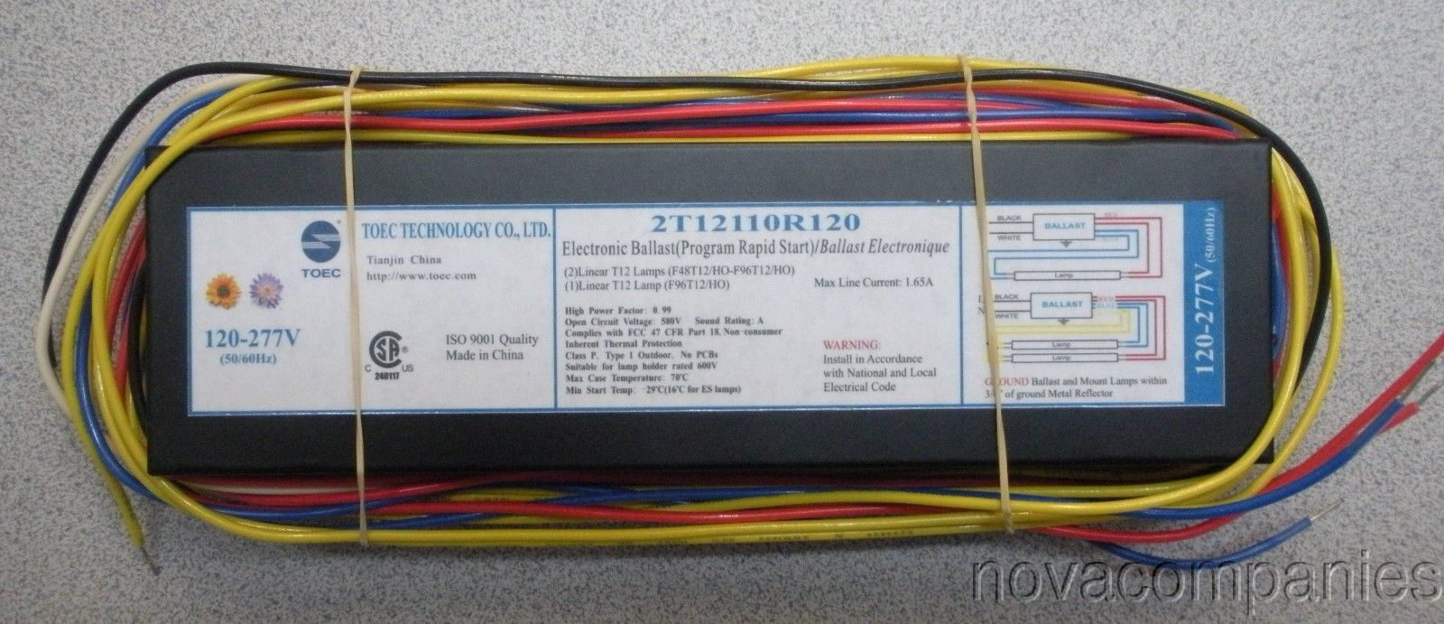 Electronic Tanning Bed Ballast Replaces Nova Ballast and Triad 493B2