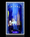 World Trade Center Shot Glass Cobalt Pre 9/11 MT V