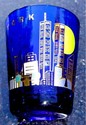 World Trade Center Shot Glass Cobalt Pre 9/11 MT V