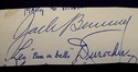 Autograph Jack Benny Leo Durocher JSA Certified Do