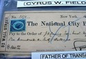 Autograph Cyrus W Field PSA/DNA Check Signed Dated