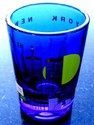 World Trade Center Shot Glass Cobalt Pre 9/11 MT V