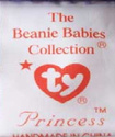 Princess Diana Beanie Baby Bear 1st Ed #1 1997 PVC