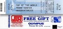 World Trade Center Observatory Ticket Pre 9/11 Chi