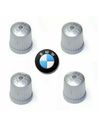 	BMW TPMS Wheel Valve Stem Cap set Gray  x4  tire 