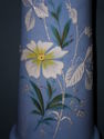 VICTORIAN PAINTED BLUE GLASS VASE C 1900