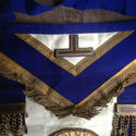 MASONIC APRON AND COLLAR LINCOLNSHIRE a551 WITH A 