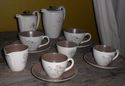 CUPS AND SAUCERS POOLE POTTERY TRUDIANA RETRO COFF