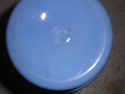 VICTORIAN PAINTED BLUE GLASS VASE C 1900