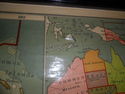 LARGE VINTAGE HANGING WALL MAP AUSTRALIA AND NEW Z