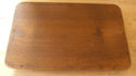 A PAIR OF OAK AND BRASS CORNERED TEA TRAYS POSSIBL