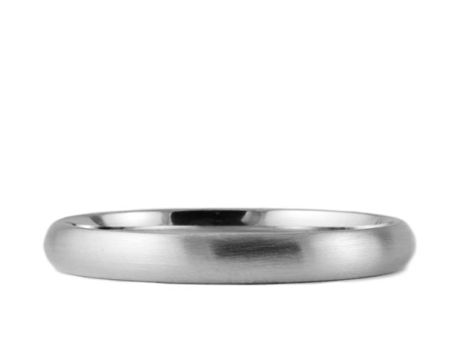 Solid 14k White Gold Wedding Band 5mm Brush Matte Comfort Fit Ring for Men