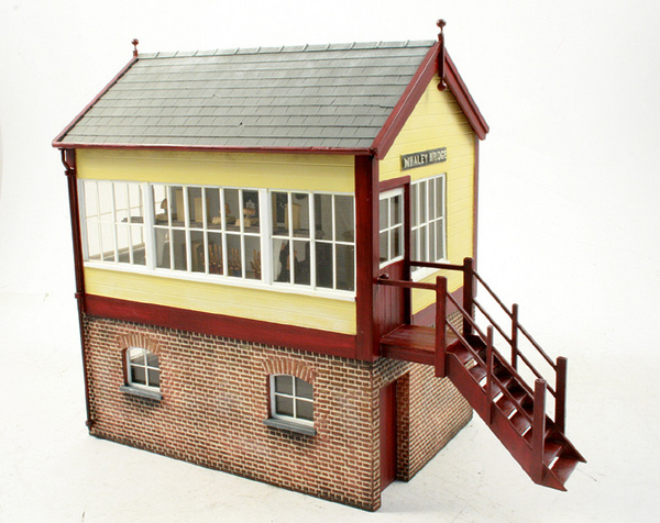 'O' GAUGE KIT BUILT WHALEY BRIDGE LNWR SIGNAL BOX | eBay