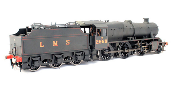 CHOWBENT O GAUGE KIT BUILT LMS BLACK STANIER 2-6-0 MOGUL LOCOMOTIVE ...