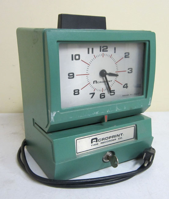 Acroprint 125 125AR3 Time Clock Punch Recorder | eBay