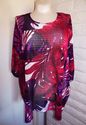 Plus Size 5X Wine Purple Rose MAGGIE BARNES Open W