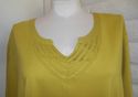 Plus Size 4X  LIZ & ME Mustard Green Short-Sleeve 