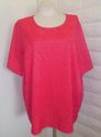 Plus Size 2X  MAGGIE BARNES Pink Slinky Textured F